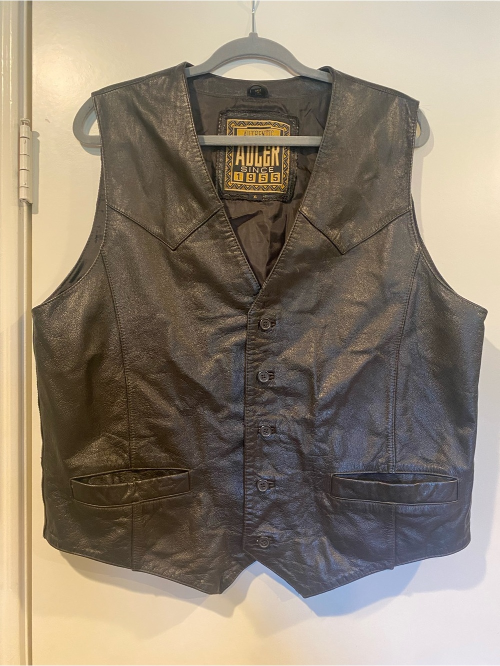 Adler Dark Brown Leather Vest